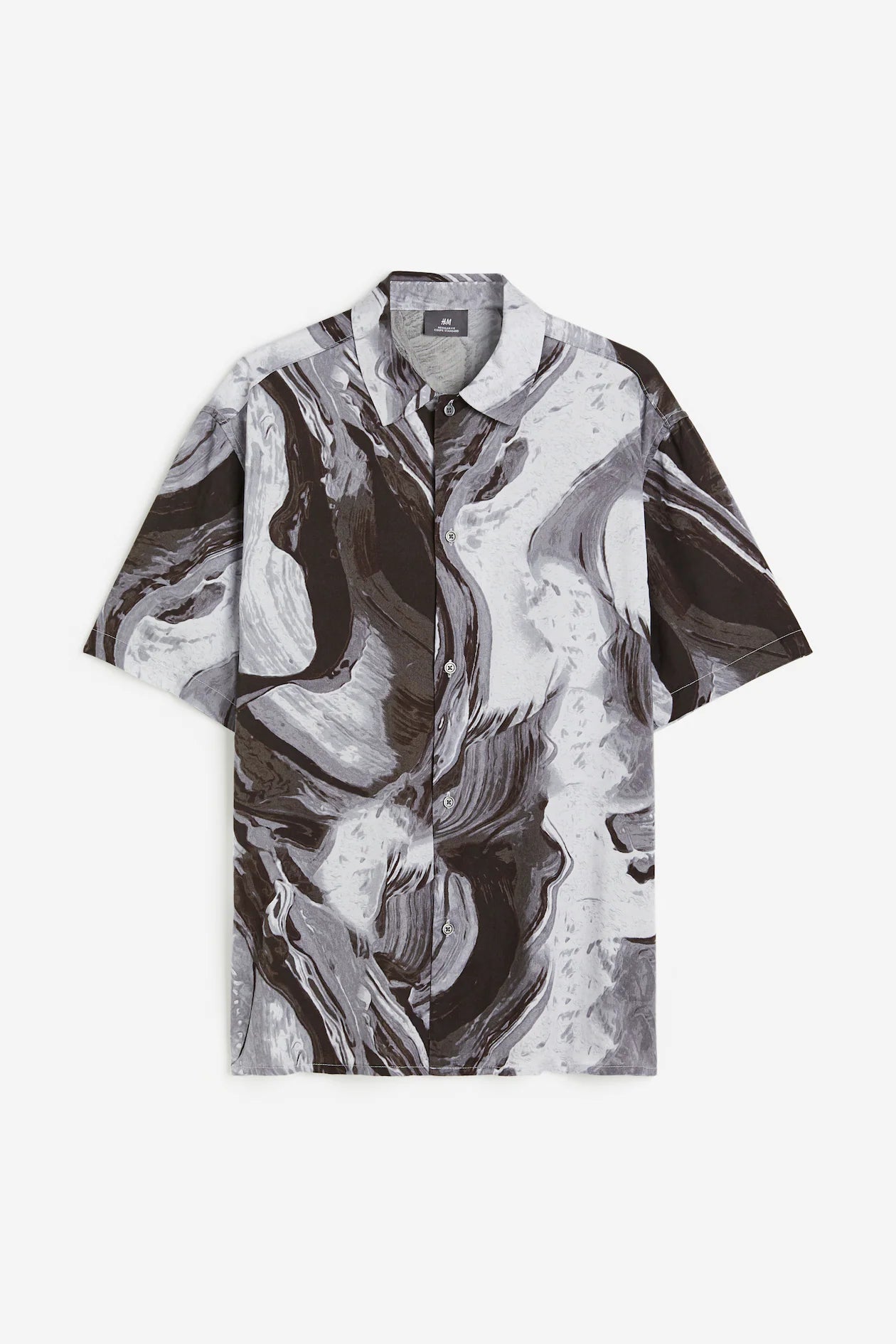 H&M Regular Fit Patterned lyocell shirt