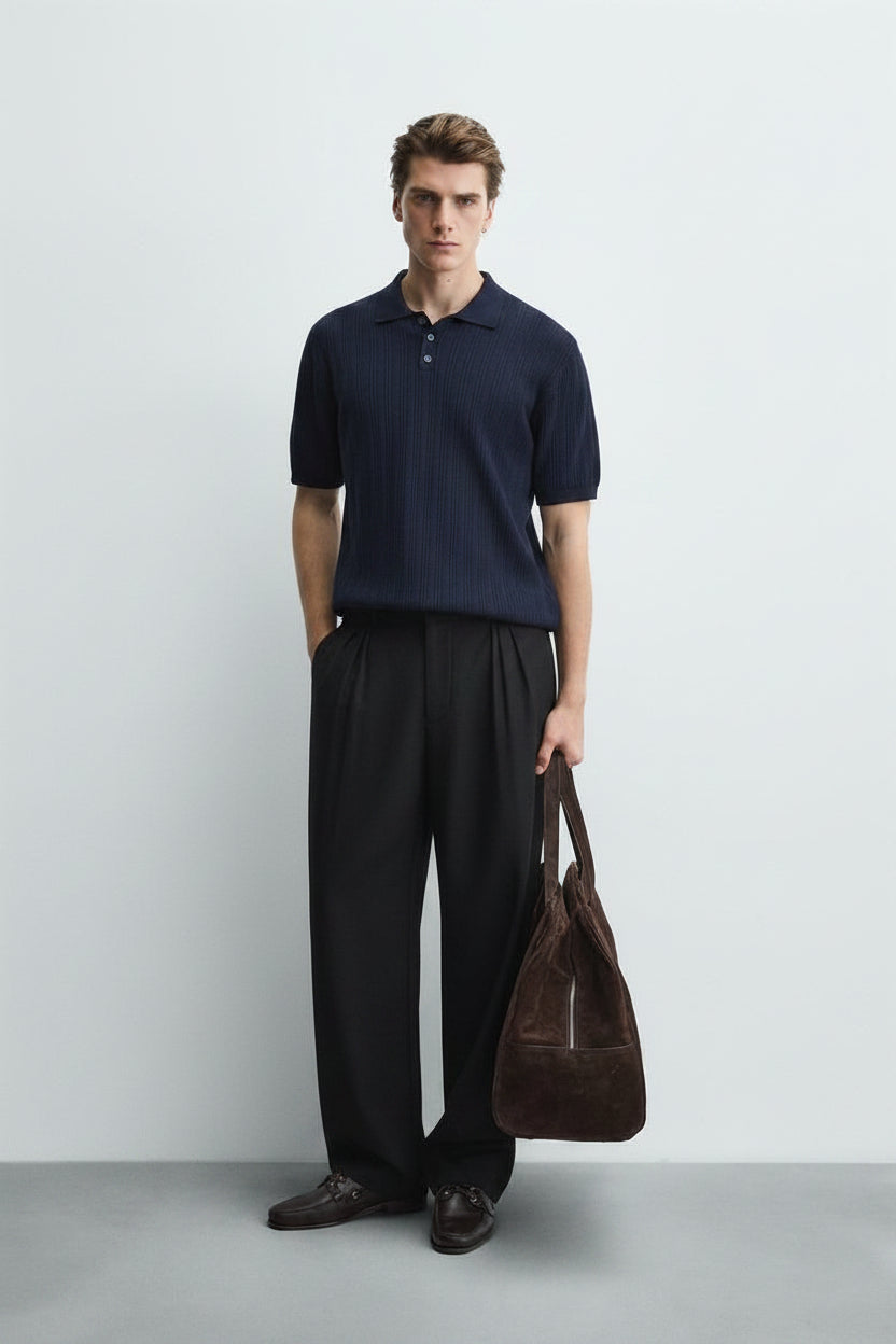 Zara knit polo shirt | Regular fit